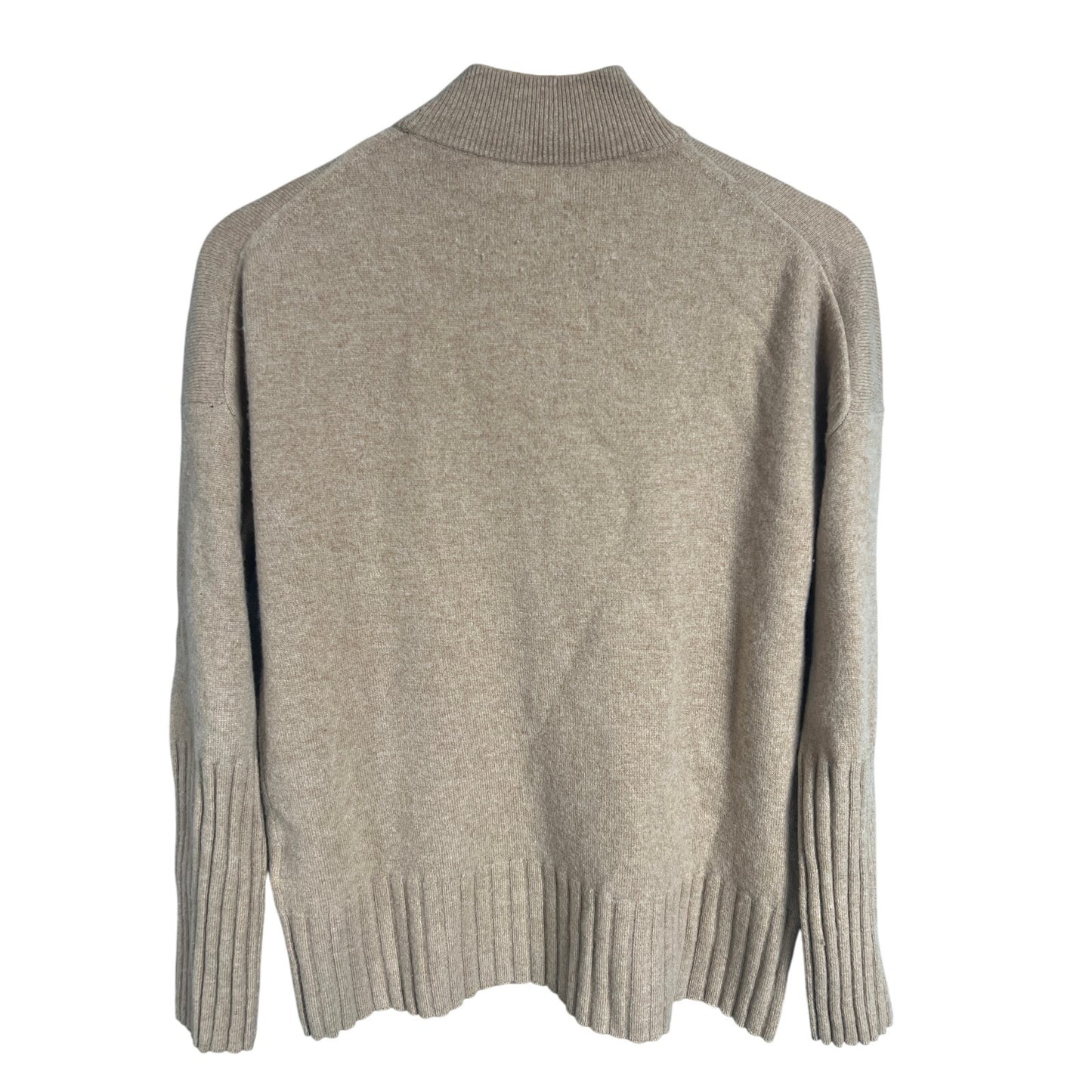 J. Crew Pullover 100% Cashmere XXS Beige Crewneck Turtle Neck