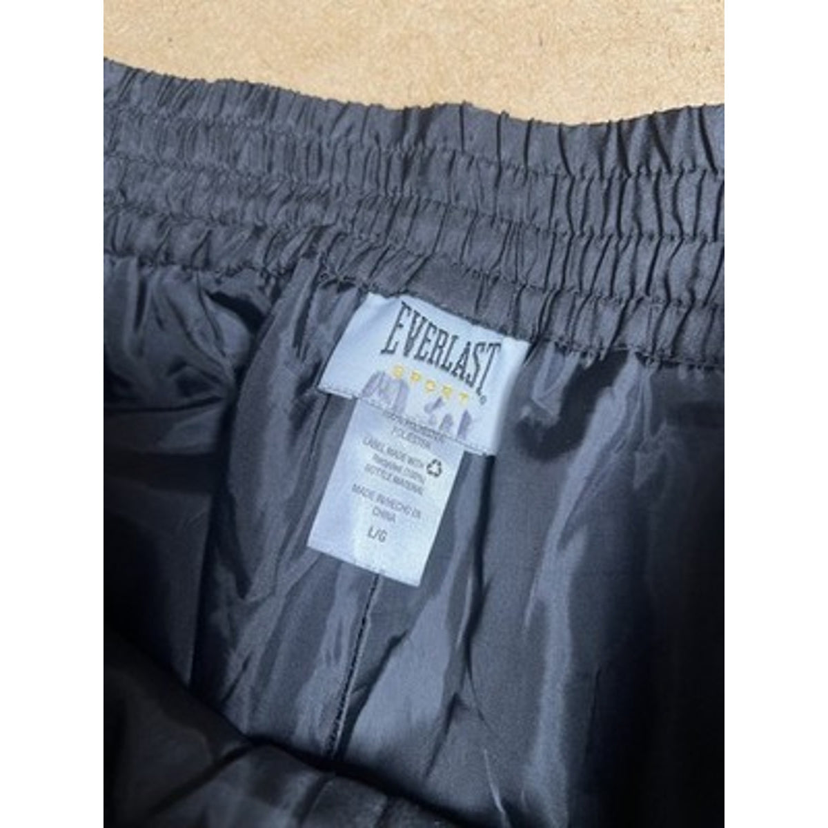 Everlast Sport Pants Womens L Black Rain Pants Microfiber Elastic Waist Pockets