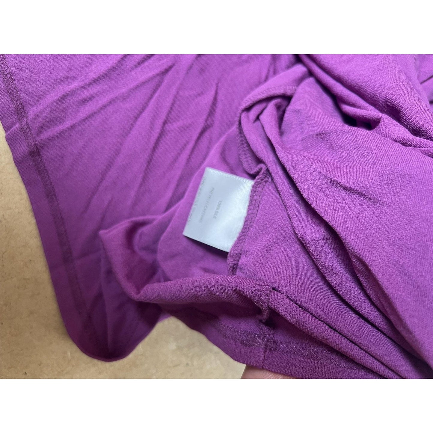 Eileen Fisher Tank Womens 3X Purple Jersey Scoop Neck Pleated Silk Relaxed