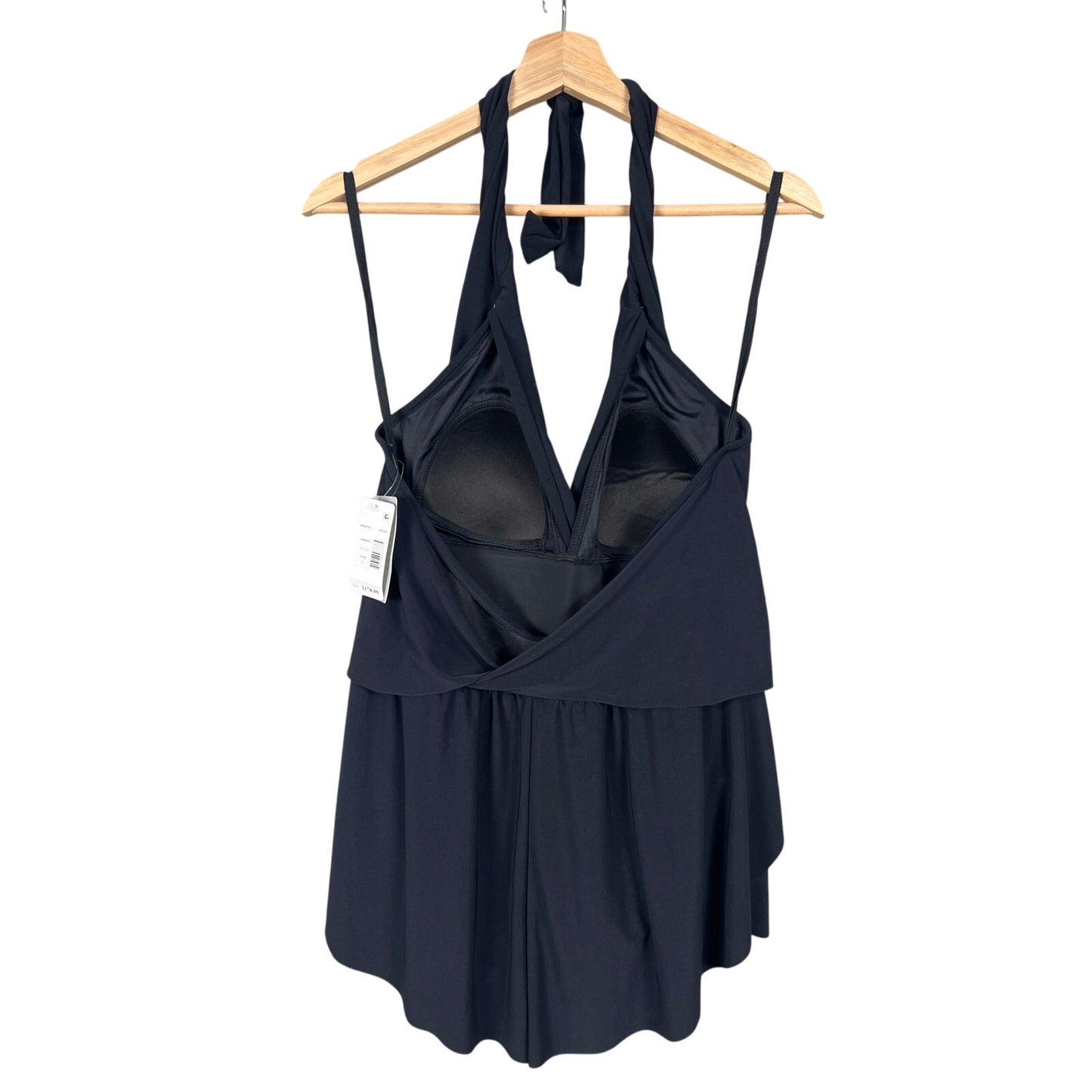 MagicSuit Swim NWT Black Size 12 Bianca One Piece Suit Halter Romper Swimsuit