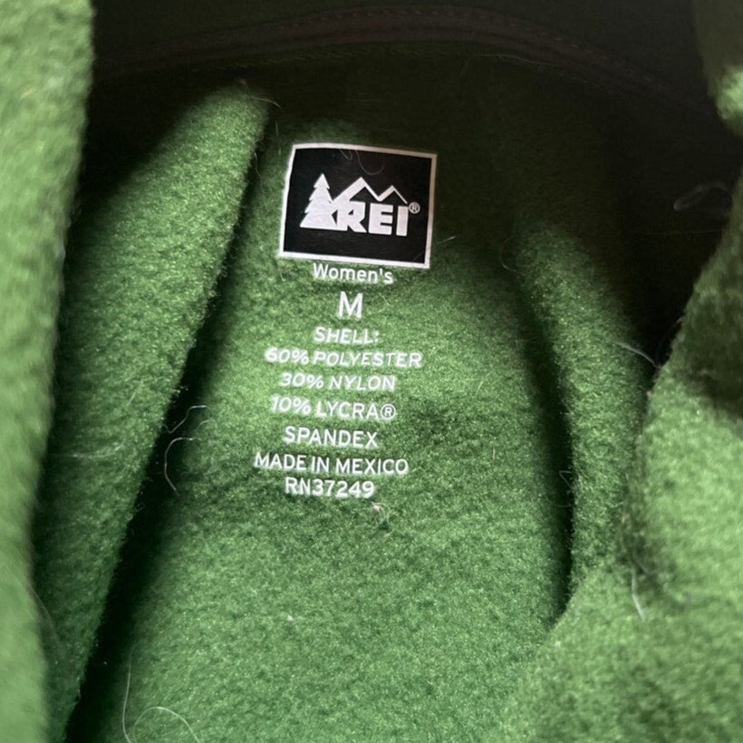 REI Green Hiking Fleece Sweater Women’s M Long Sleeve 1/4 Zip