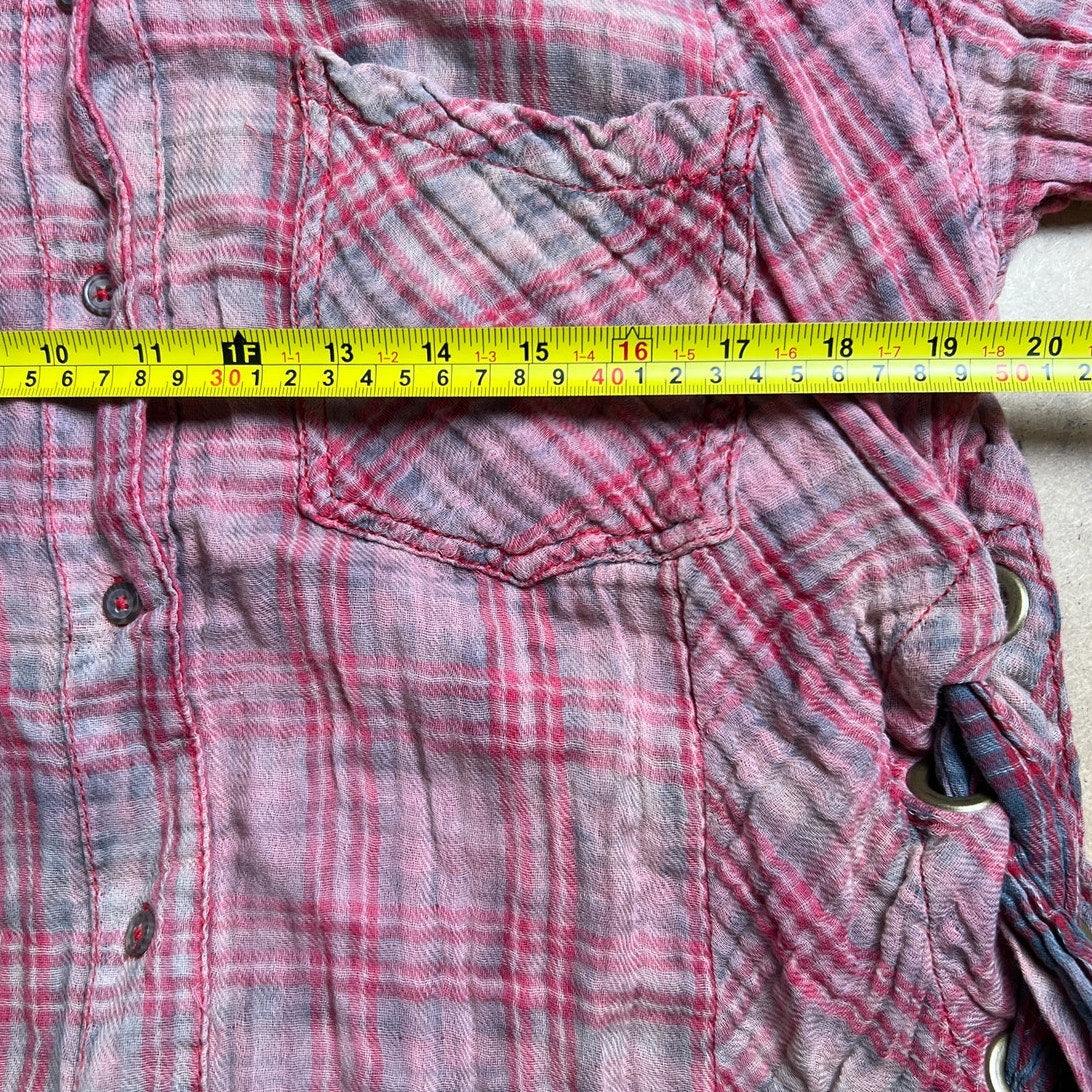 Free People Women Red Flannel Size XS