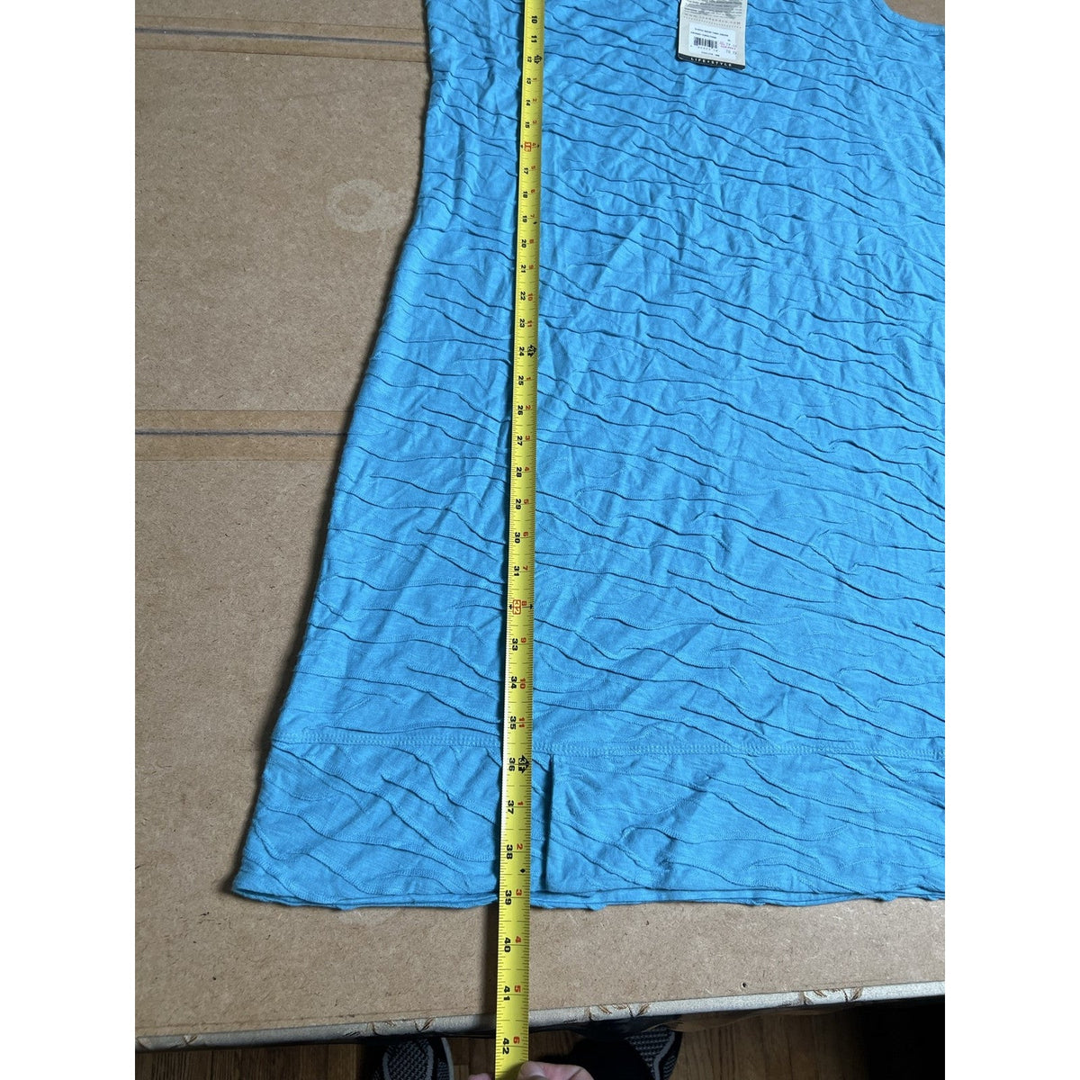 NWT Toad&Co Dress Womens XL Blue Scoop Neck Sundress Lightweight Travel Fitted
