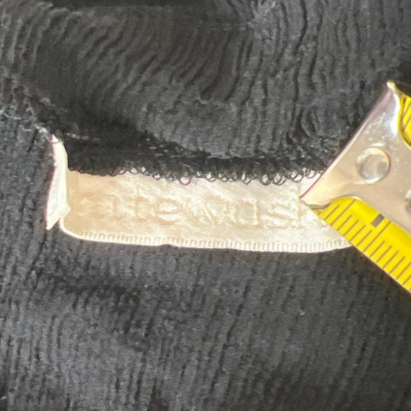 Vintage Whitewash Black Mesh Long Sleeve Women's Top