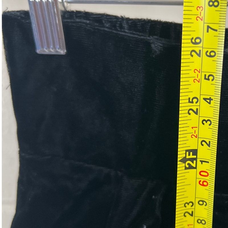 A.C. Sport Size 12 Black Velvet Long Women Skirt