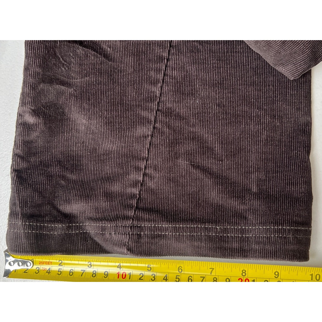Athleta Dusty Black Corduroy Pants Trousers Women's Low Rise 10P