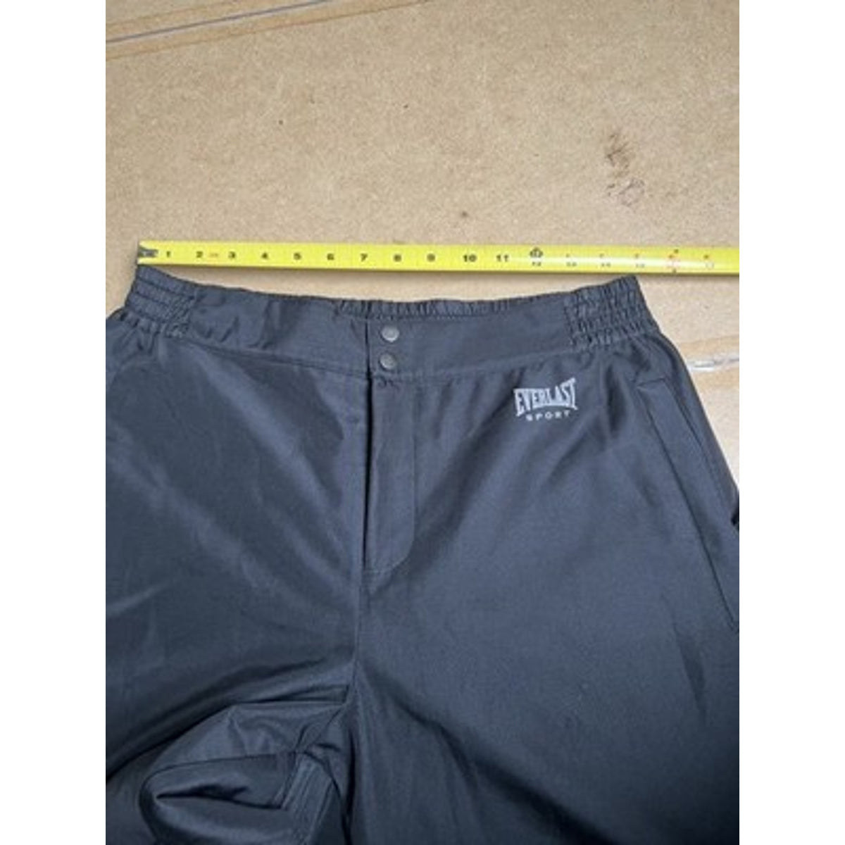 Everlast Sport Pants Womens L Black Rain Pants Microfiber Elastic Waist Pockets