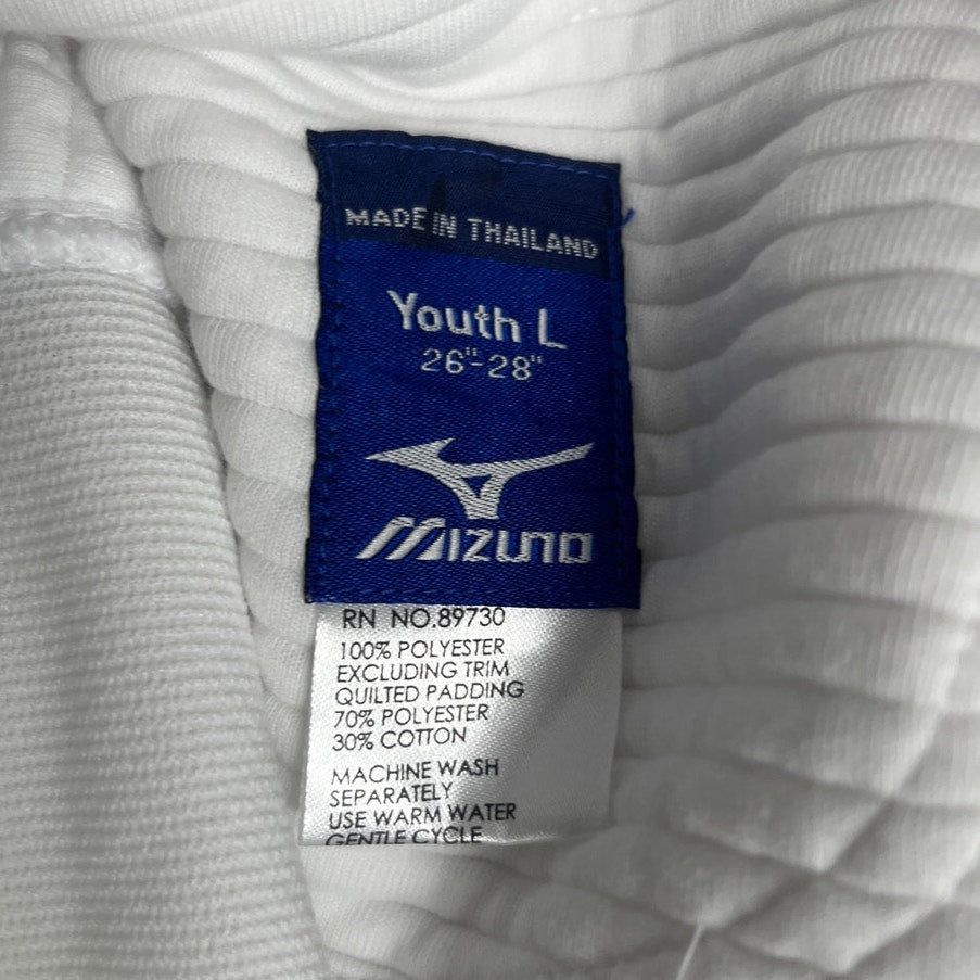 NWT Mizuno Youth White Baseball Padding Pants Size L