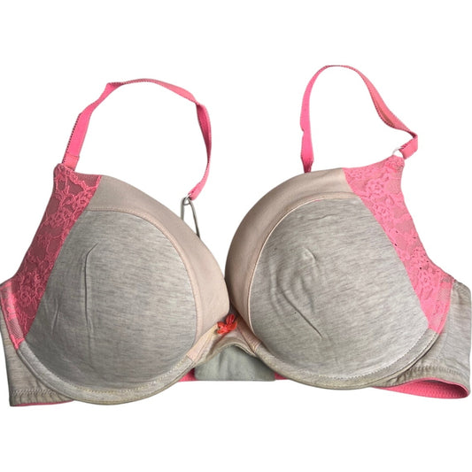 Victoria's Secret Plunge Southern Gorge Grey Pink 36D Bra