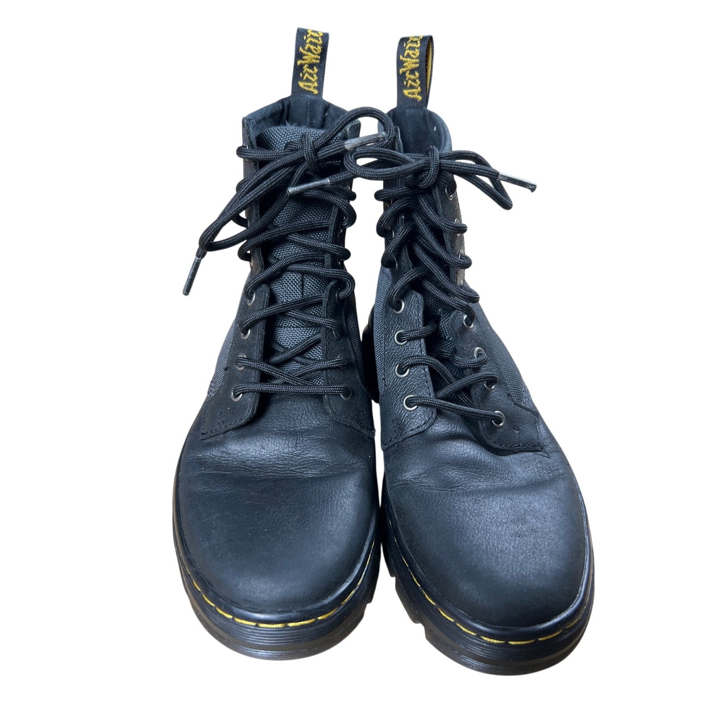 Dr. Martens Combs Tech Men’s Black Canvas Lace Up Combat Boots 6 Men's
