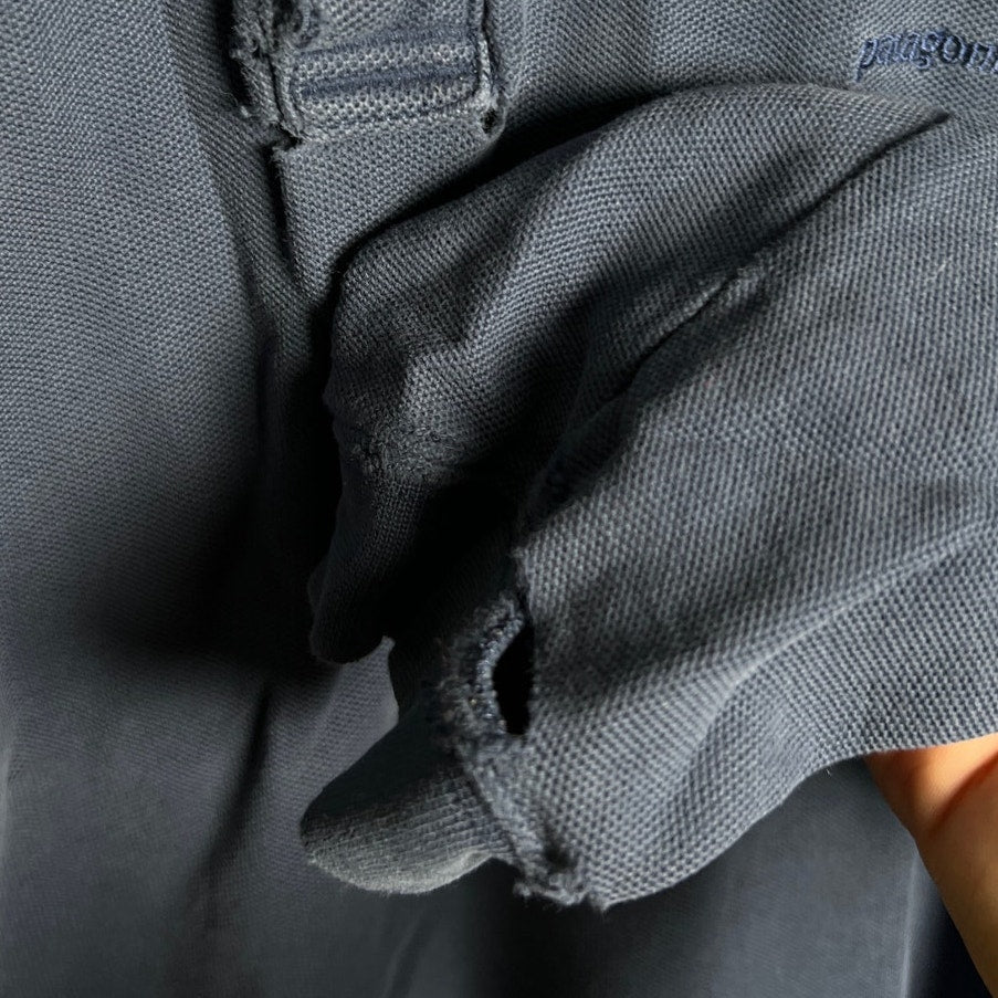 Patagonia 100% Cotton Fleece Mens Sweater Button Up Size L