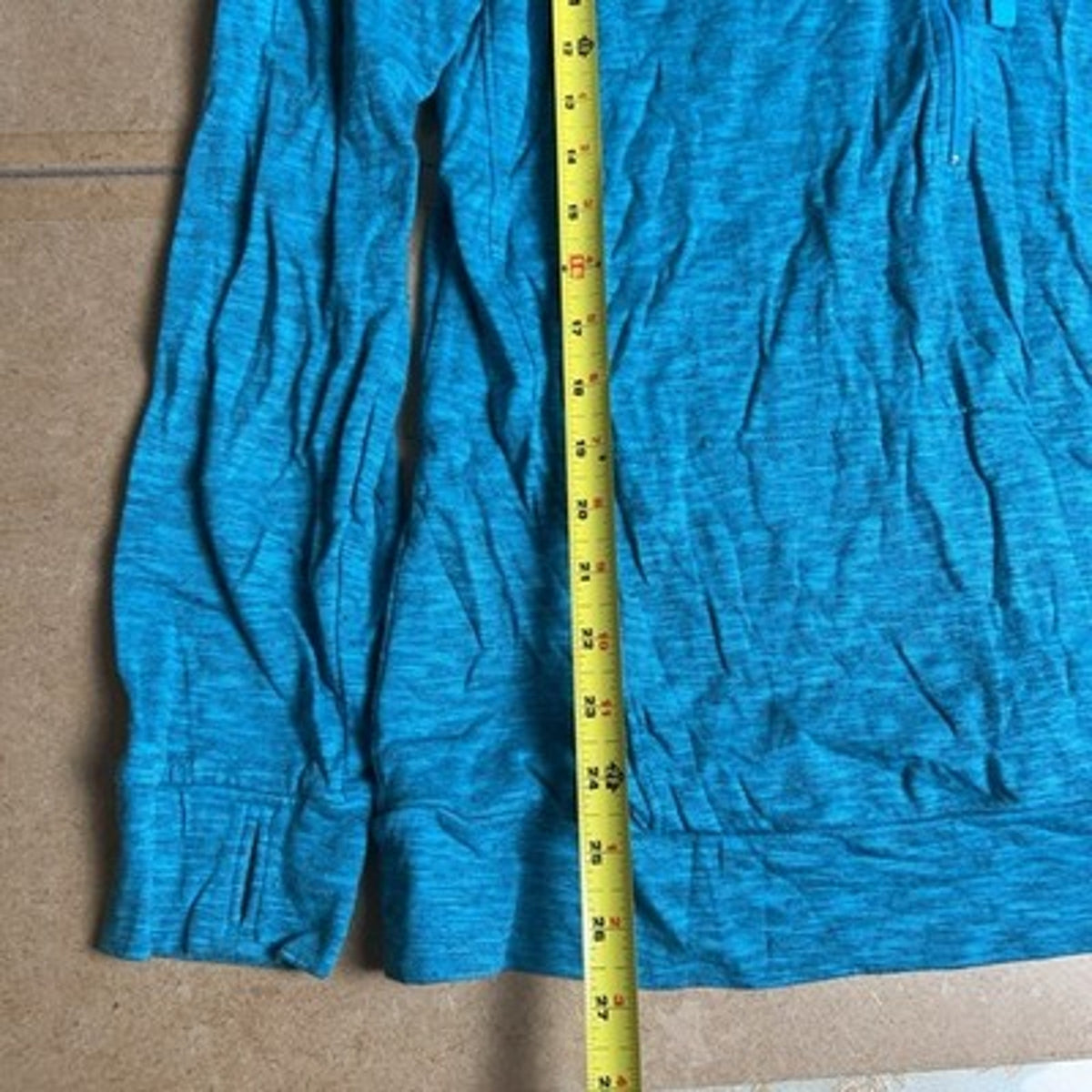 Lucy Sweater Womens XL Blue Hooded Full Zip Striped Lightweight Pockets