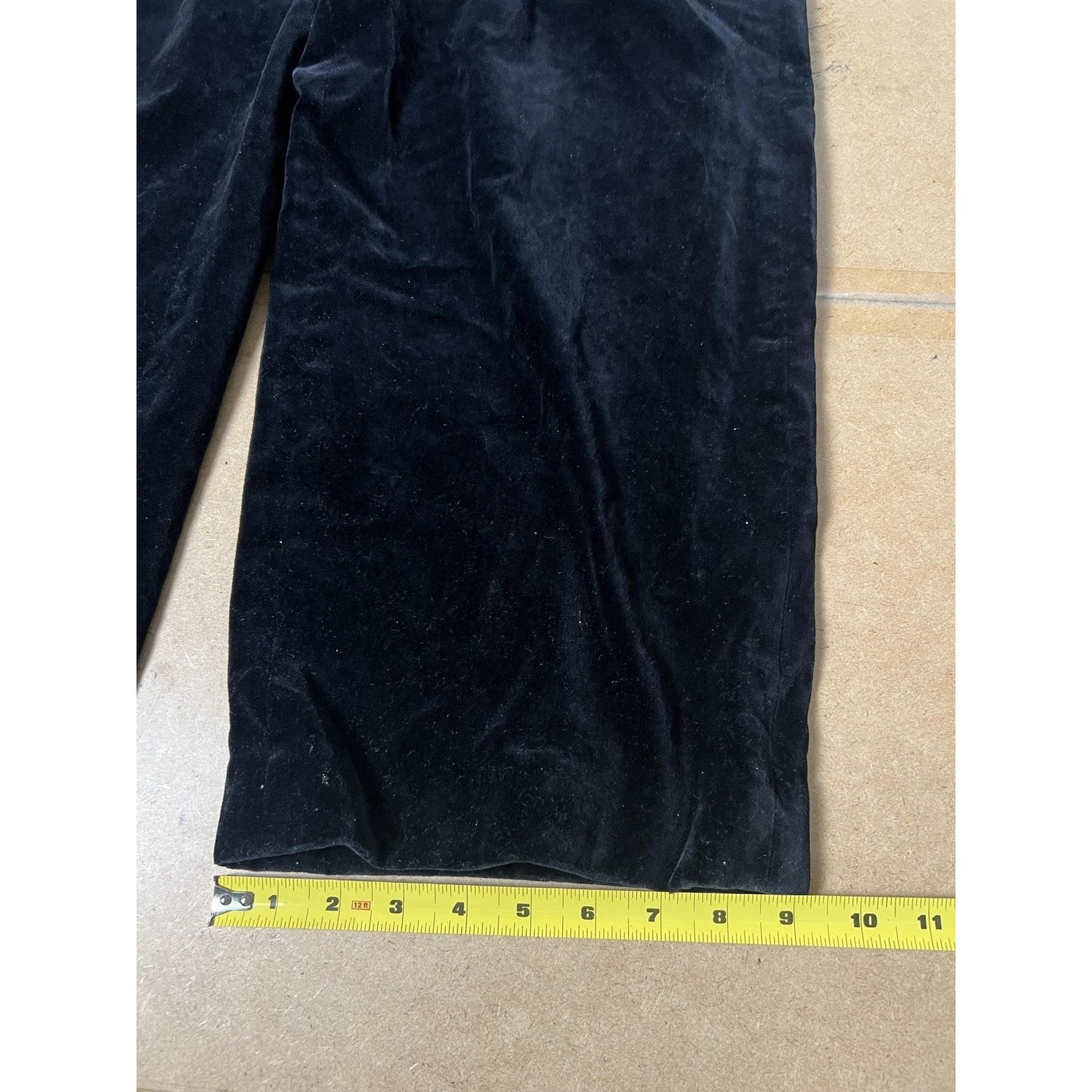 LORD & TAYLOR Pants Womens 18W Black Velvet Dress Pants Lined Stretch Zip
