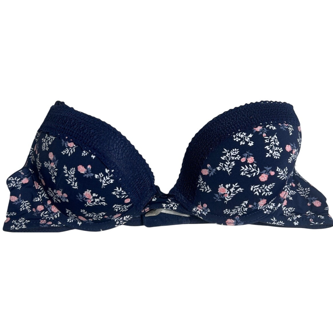 Laura Ashley Padded Blue Floral Underwire Bra 34B