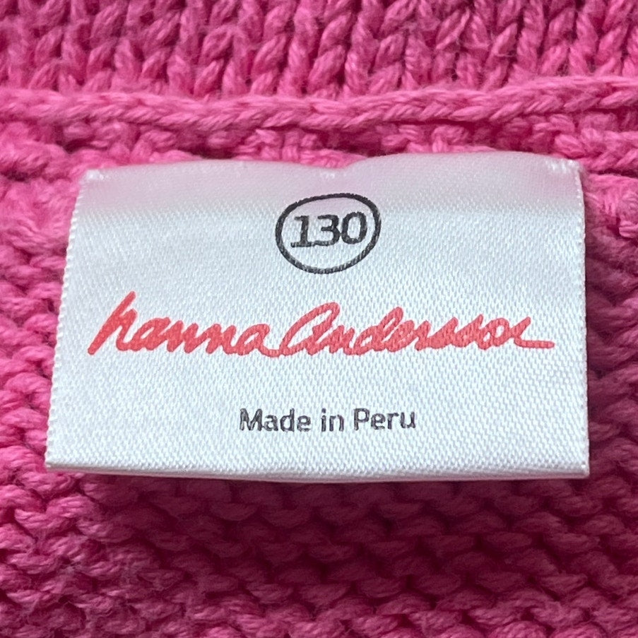 Hanna Andersson 130 Girls Sweater With Zipper Cotton