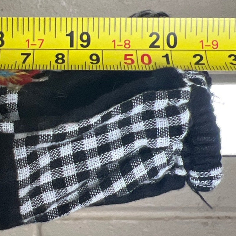 Savannah Jane Small Plaid Embroidered Boho Top