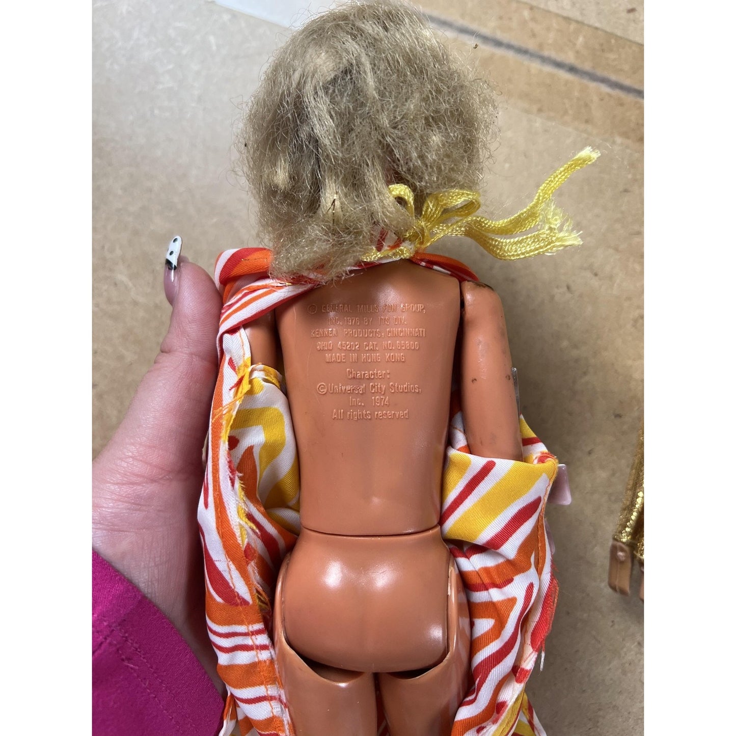 Kenner Doll Lot Of 3 Vintage 1974 Blonde Gold Outfits Made In Hong Kong