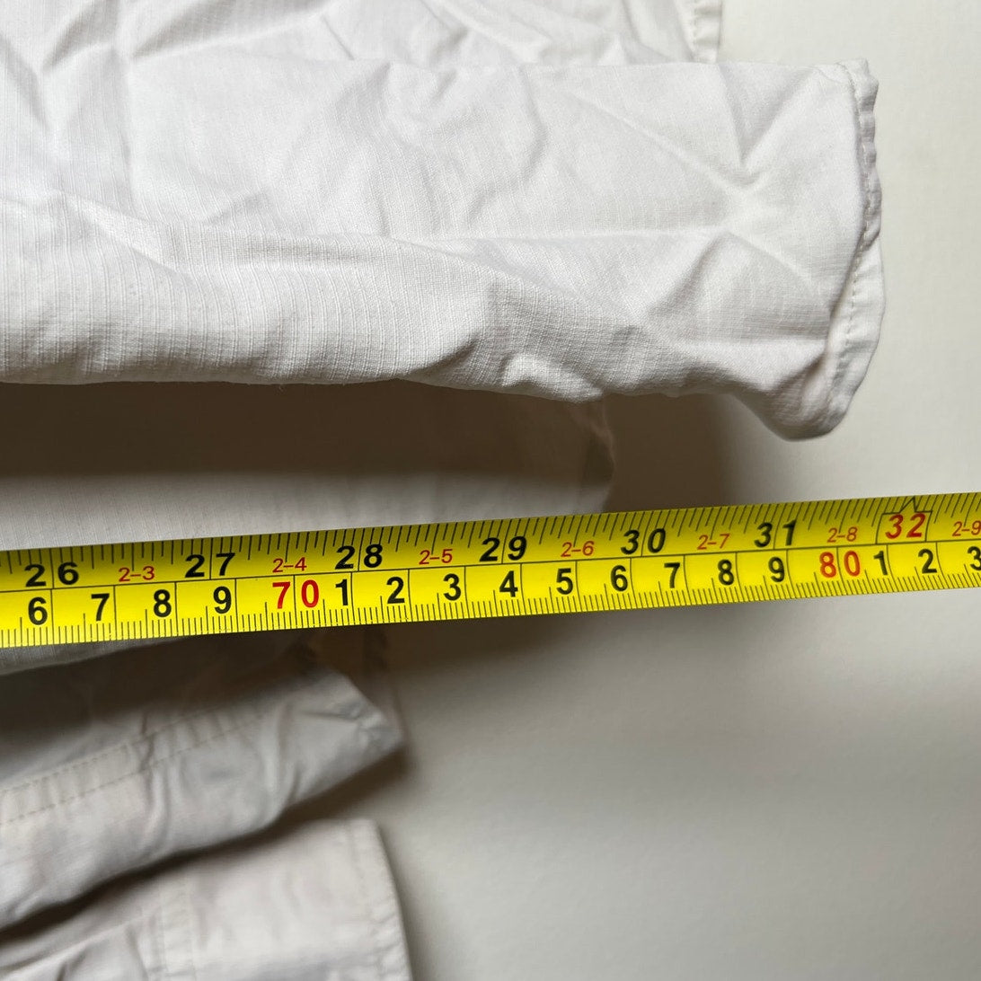 REI Shirt Men's XL Light Cream Button Up Vented Nylon Hiking