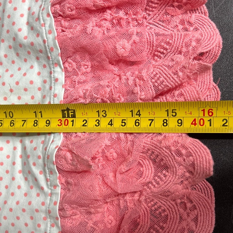 Matilda Jane Size 4 Girls Dress Polka Dot Pink Lace Jump Rope Tunic