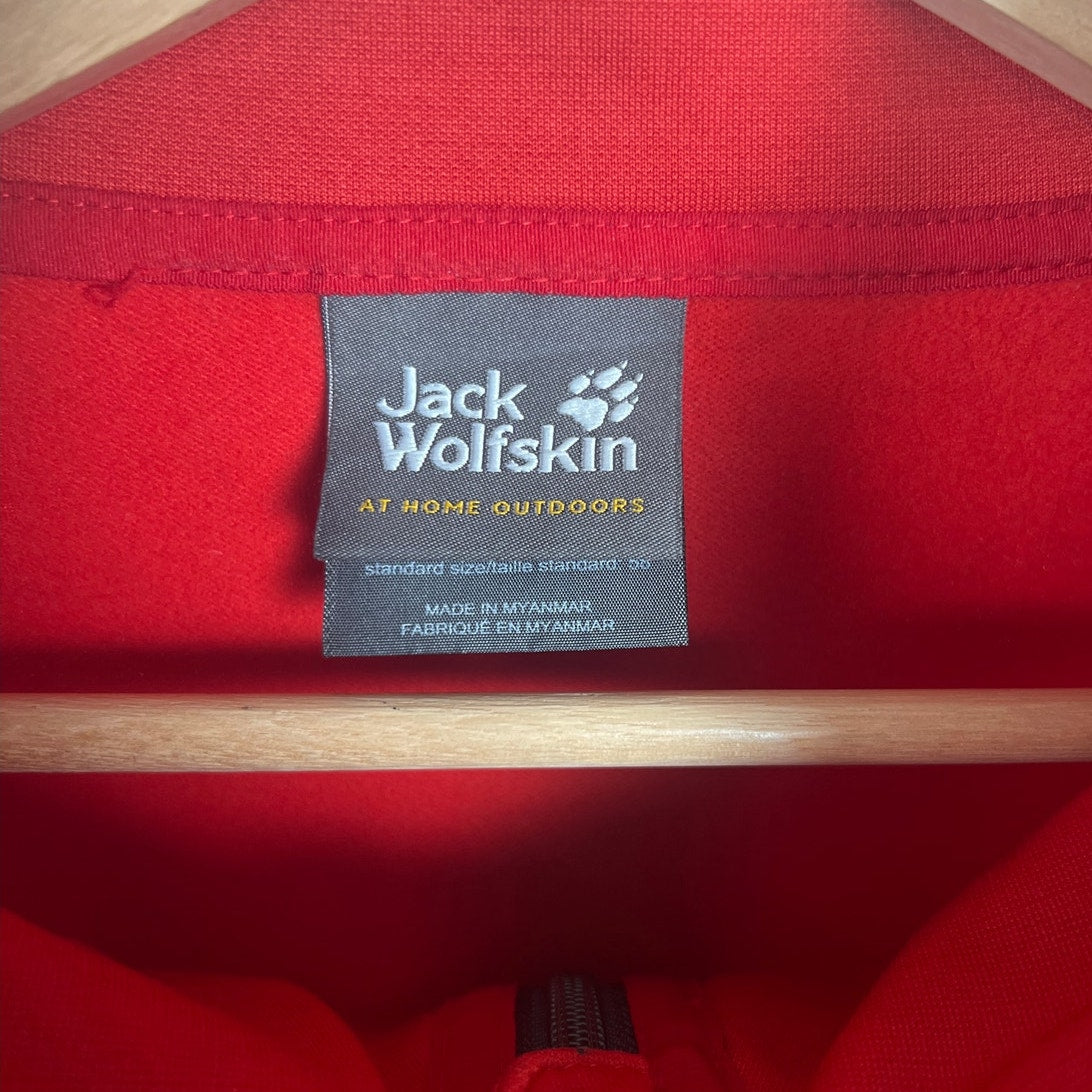 Jack Wolfskin At Home Outdoors 2XL Red Zip Up Softshell Jacket