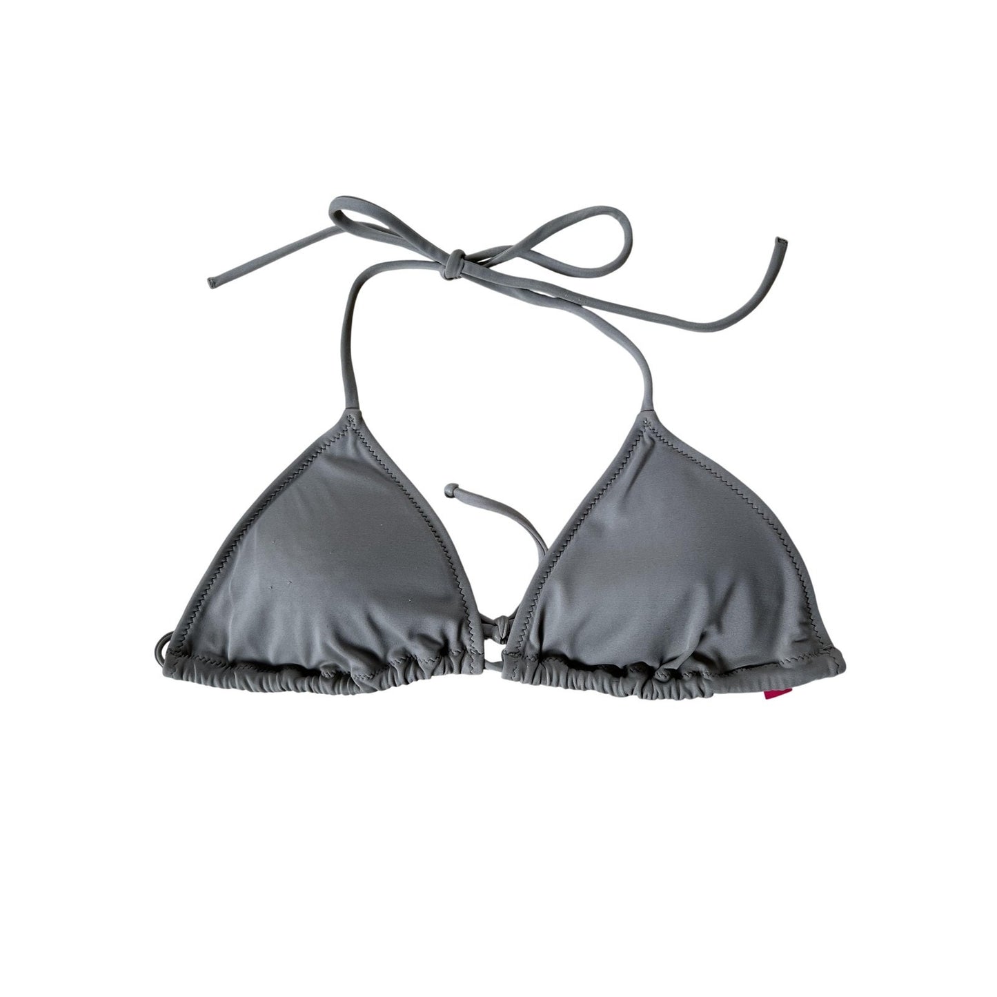 Victoria's Secret Swim Top Womens M Gray Triangle Lined Adjustable Strap Halter