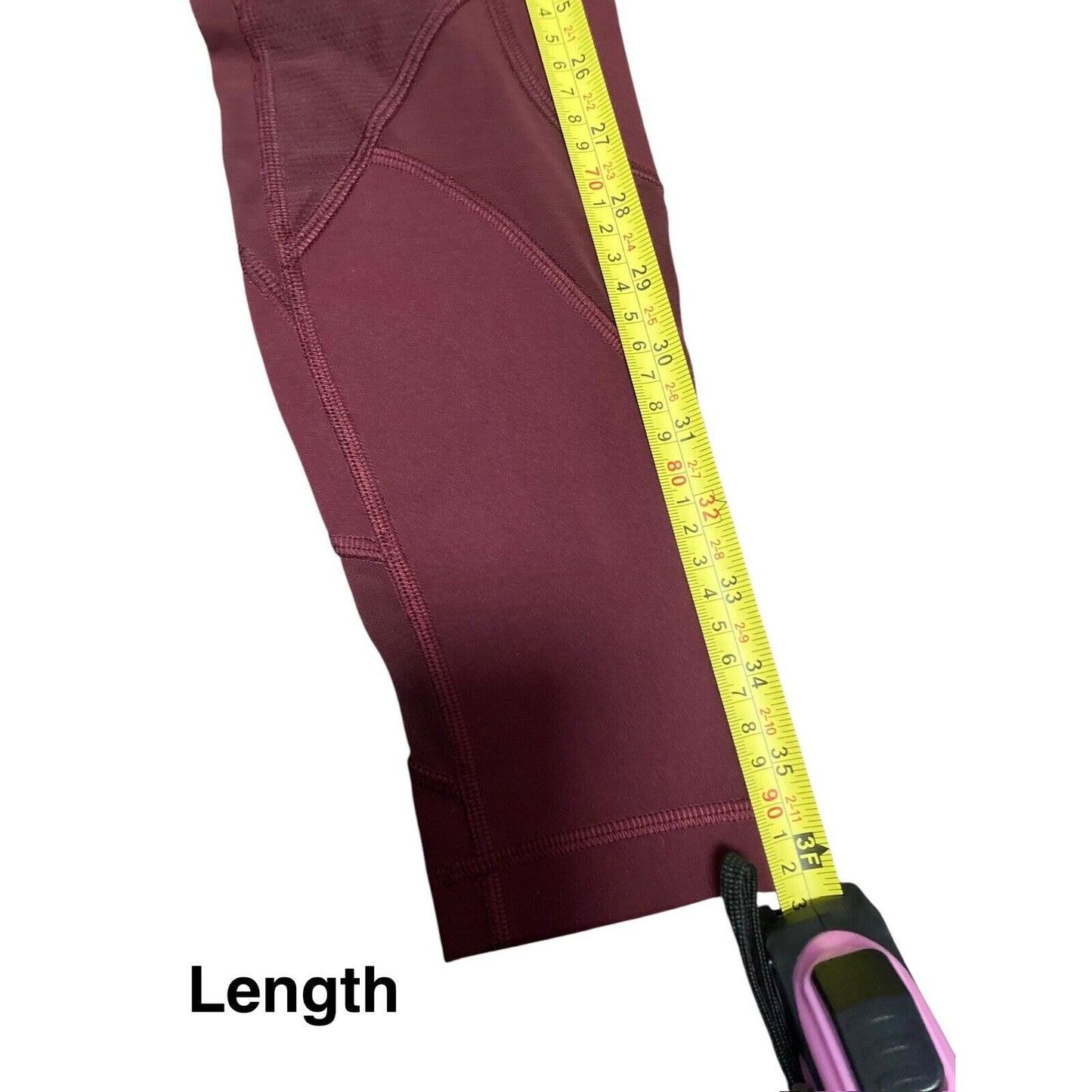 EUC Lululemon Wunder Under Crop High Rise Legging Size 6 Burgundy