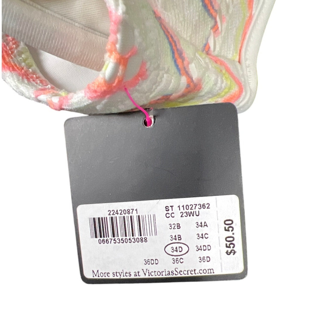 Victoria Secret NWT Women's Bikini Top 34D Striped Adjustable
