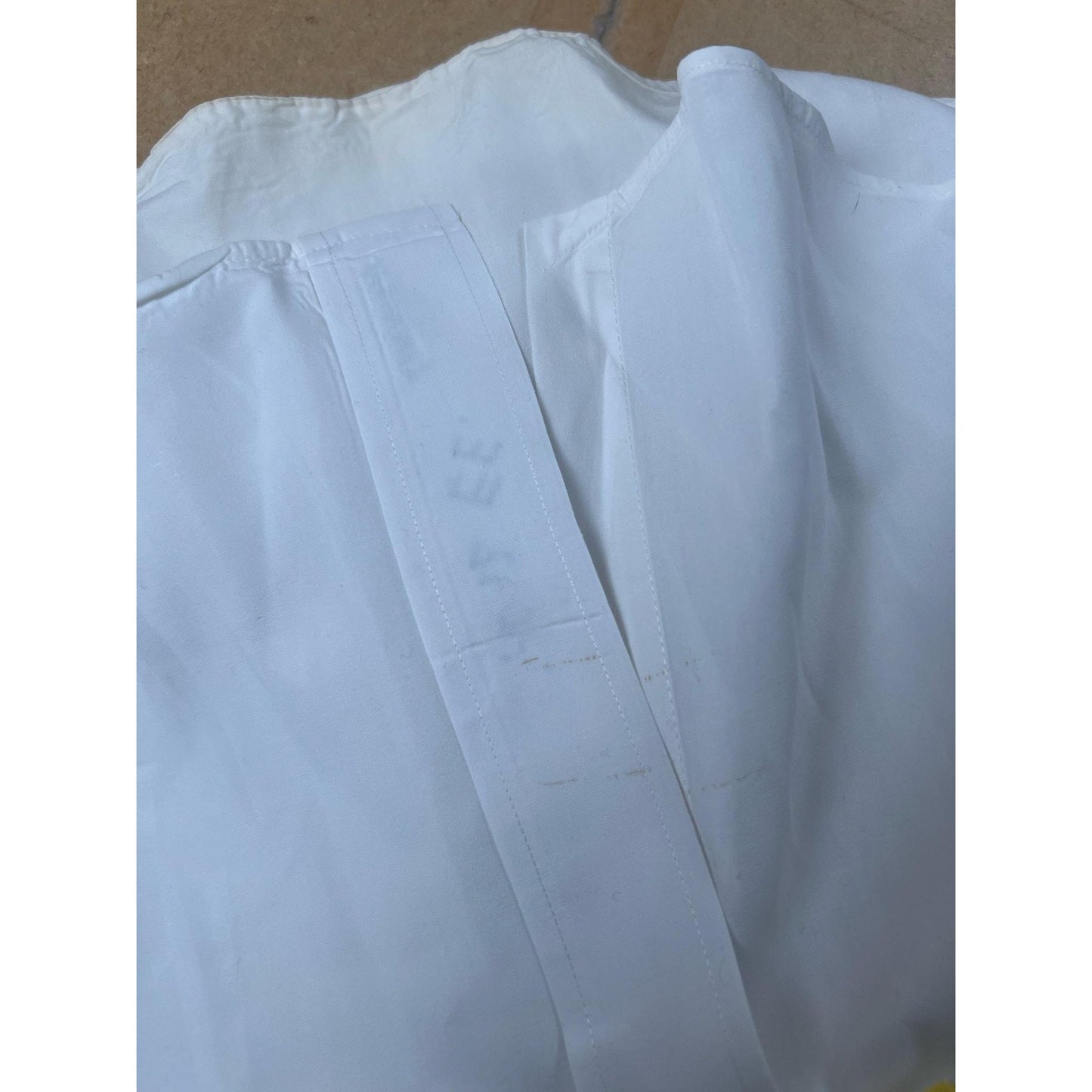 Christian Dior Shirt Mens L White Button-Up Collared Cotton Pocket Easy Care