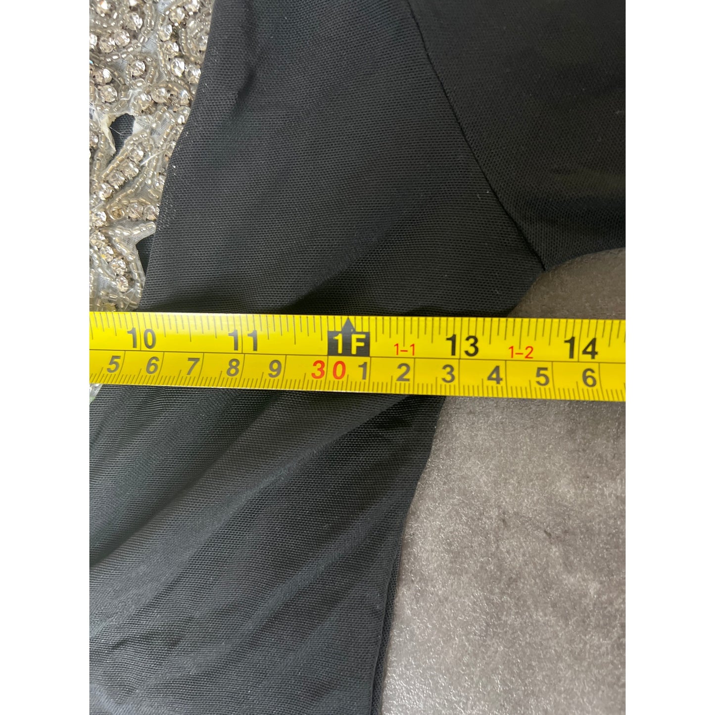 Y2K KikiRiki Small Black Rhinestone NWT Mesh Bodysuit