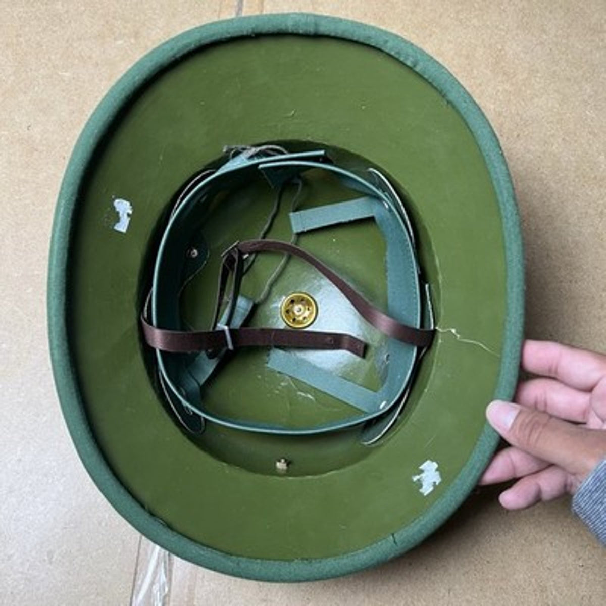 Pith Helmet Green One Size Military Militaria Hat Made In South Africa