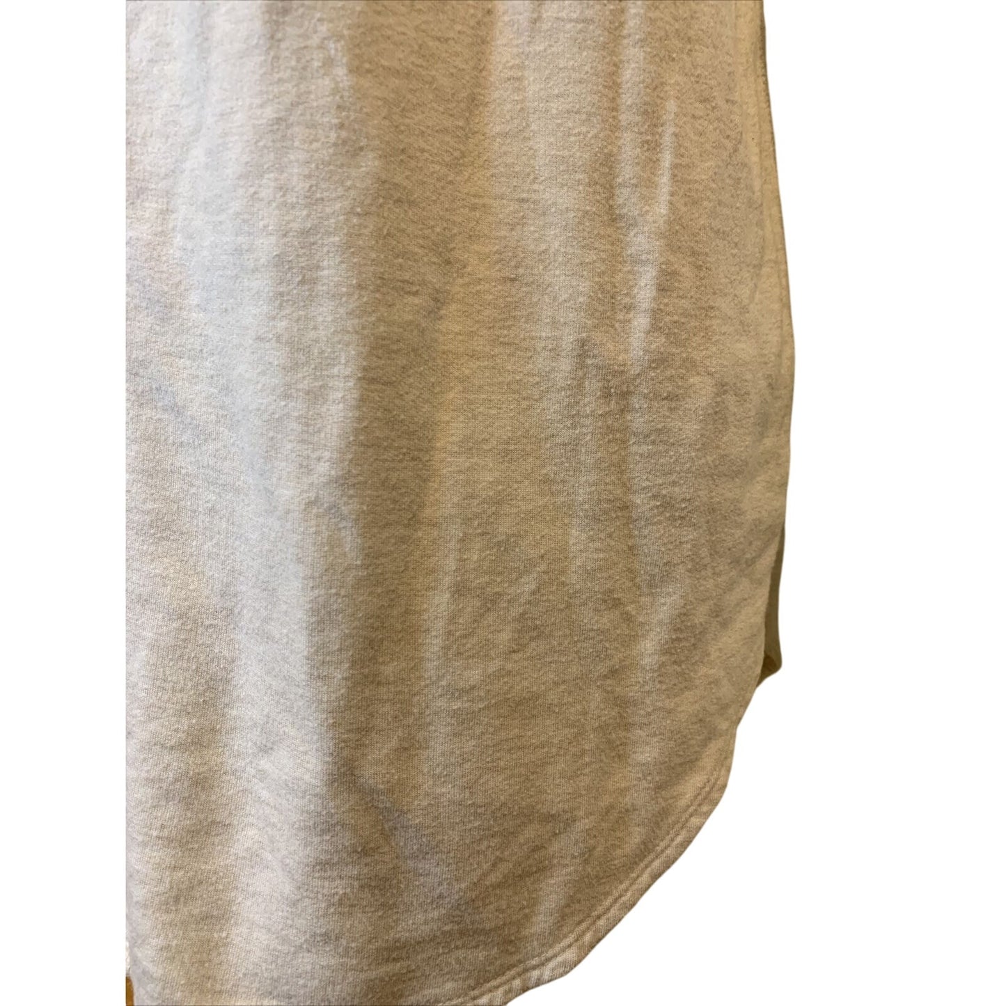 Athleta Cream Long Sleeve Rounded Hem Shirt Tunic Top Size S