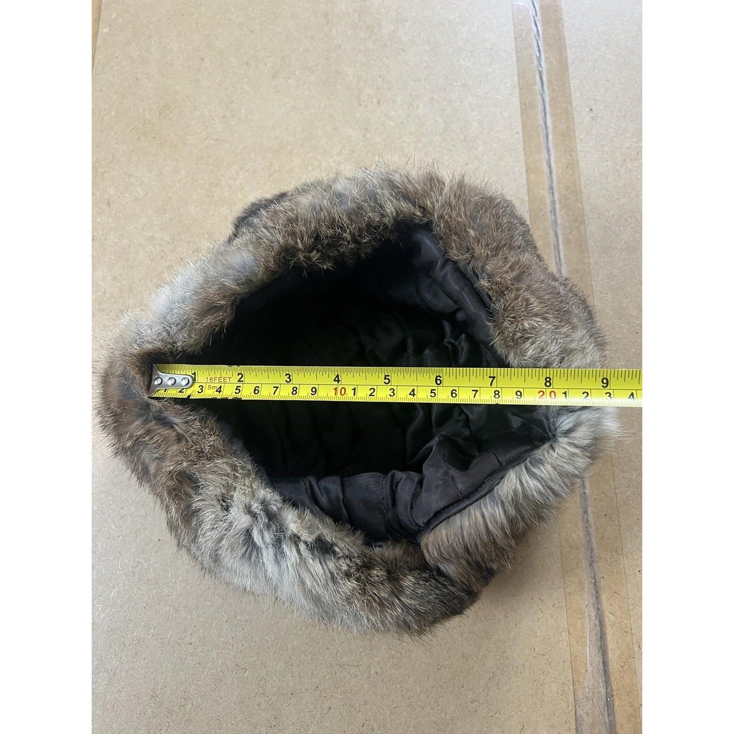 Trapper Hat Mens XL Brown Faux Fur Ear Flap Lined Insulated Adjustable Winter