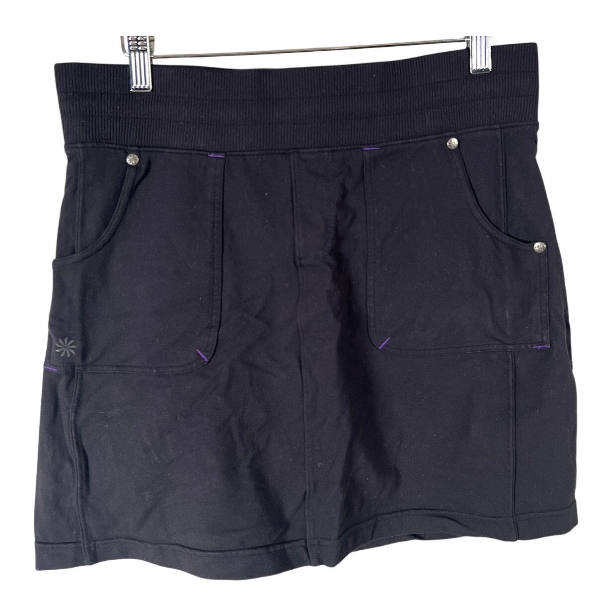 Athleta MT Black Performance Internal Drawstring Active Skort
