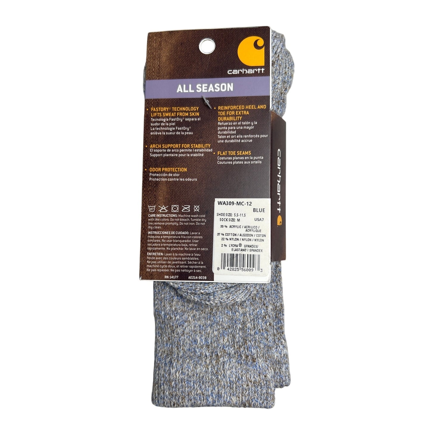 Carhartt All Hiker Crew Socks Season Women Crew Medium NWT