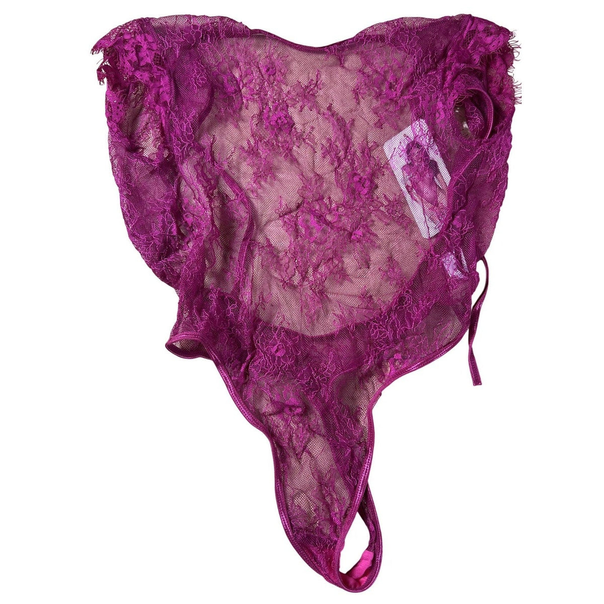 Shirley Of Hollywood Teddy Womens S Pink Lace Sheer One Piece Cap Sleeve Thong