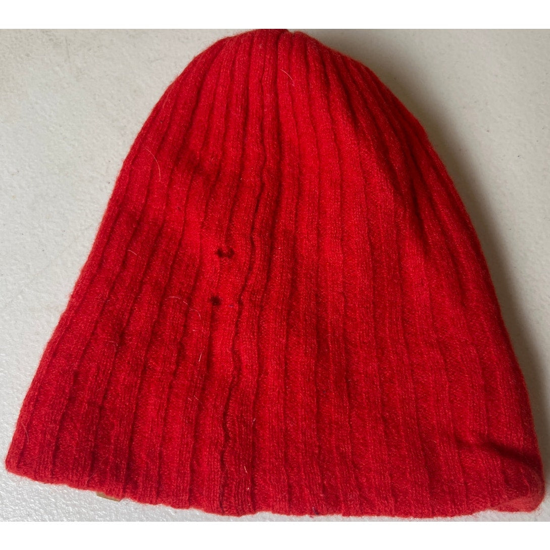 Fjall Raven Byron Hat Red Thin One Size Beanie W/ Holes
