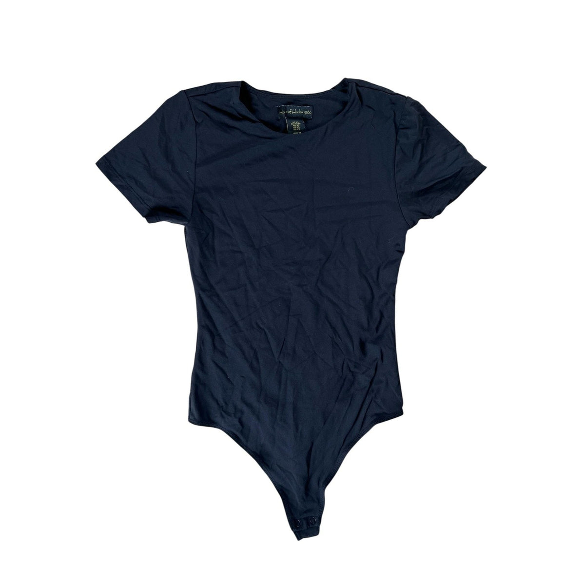 House Of Harlow 1960 Bodysuit Womens XS Black Short Sleeve Stretch One Piece