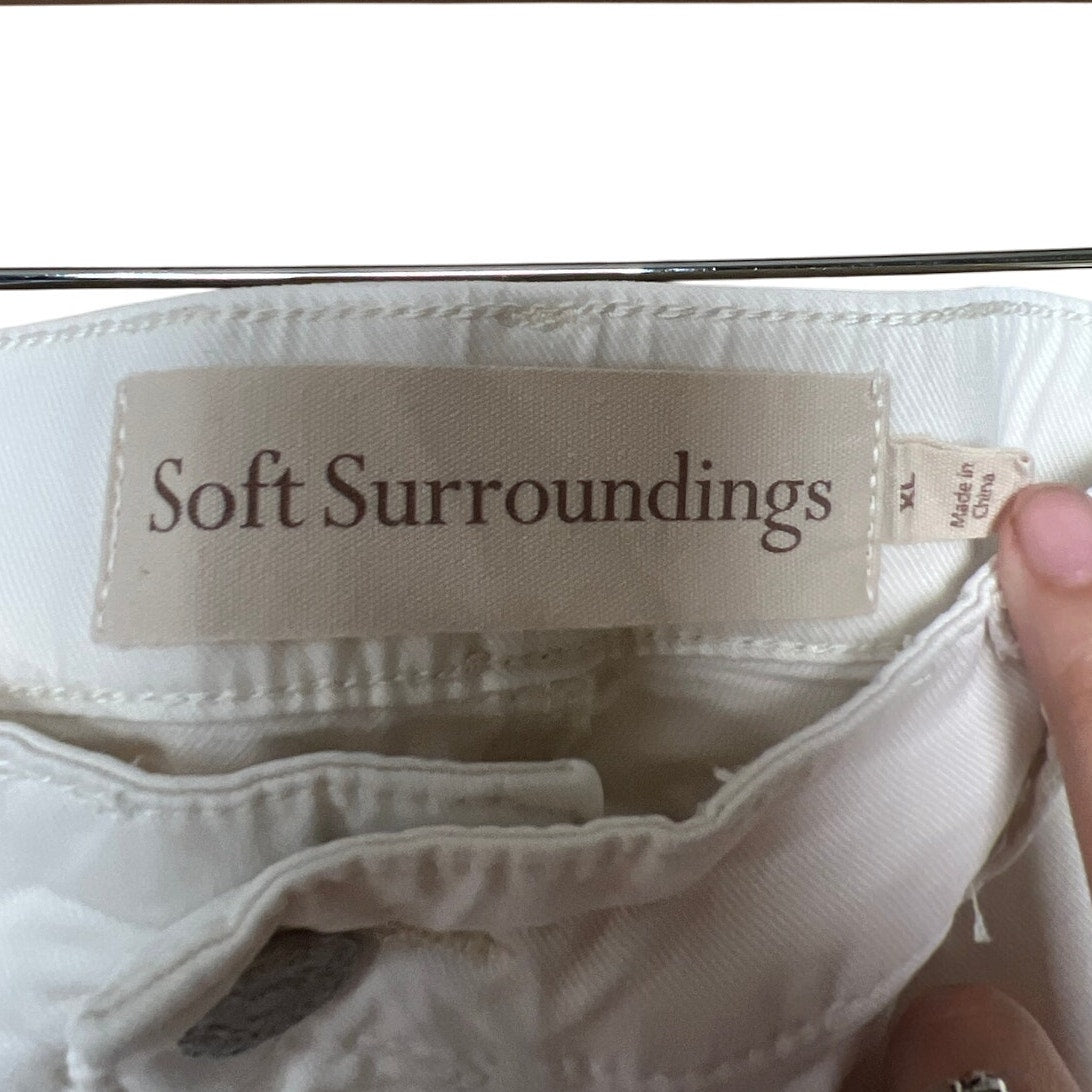 Soft Surrounding Size XL Wide Straight Leg Pants Plus Split Bottom