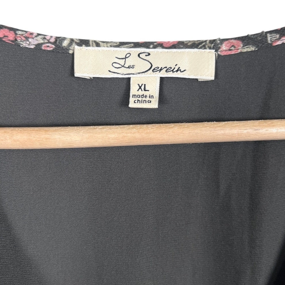 Les Serein 100% Polyester XL Renee Floral Top