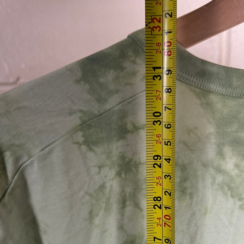 Lululemon The Fundamental Long Sleeve Shirt Green Bleach Pattern