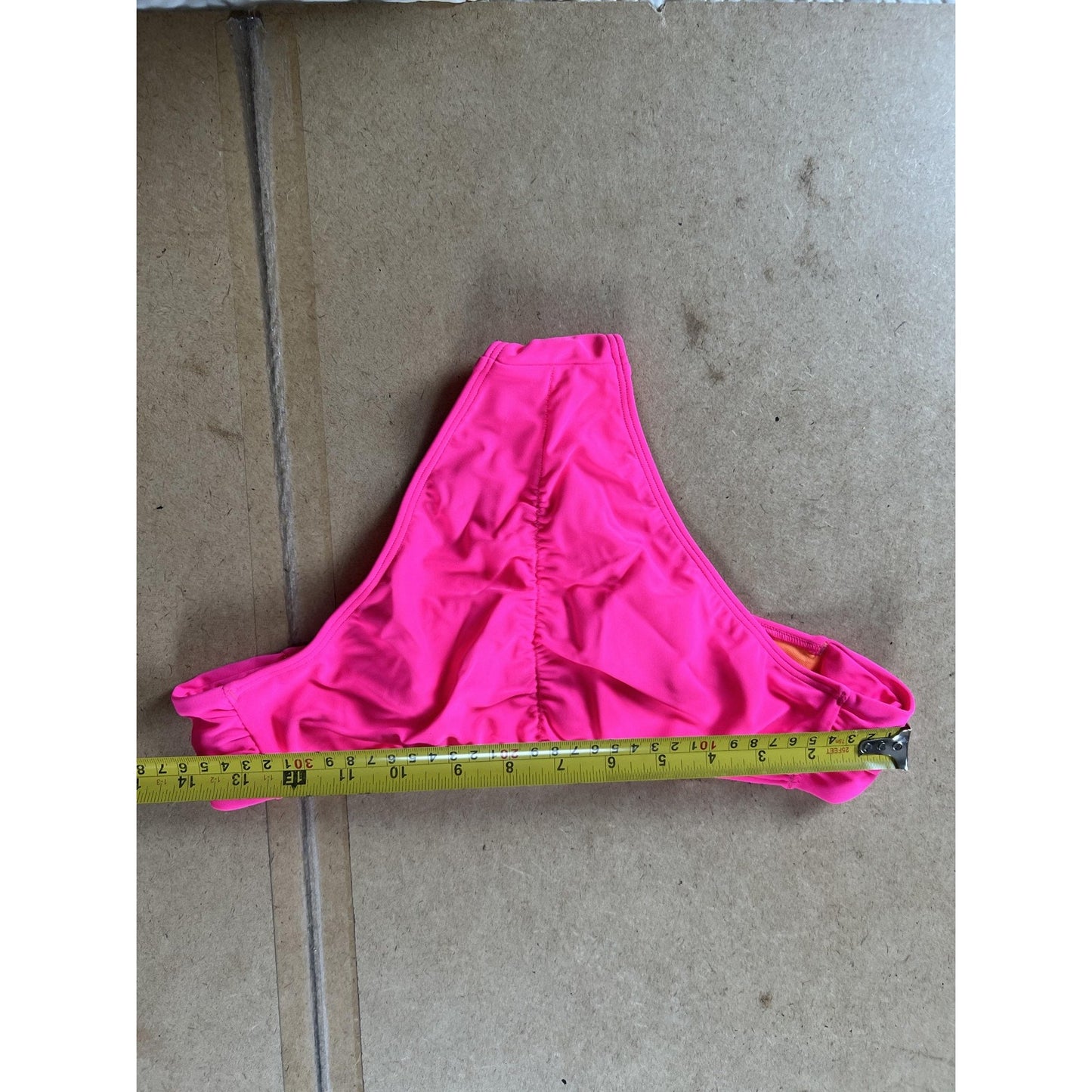 Hollister Bottom Womens L Pink Cheeky Lined Elastic Waist Logo Nylon Spandex