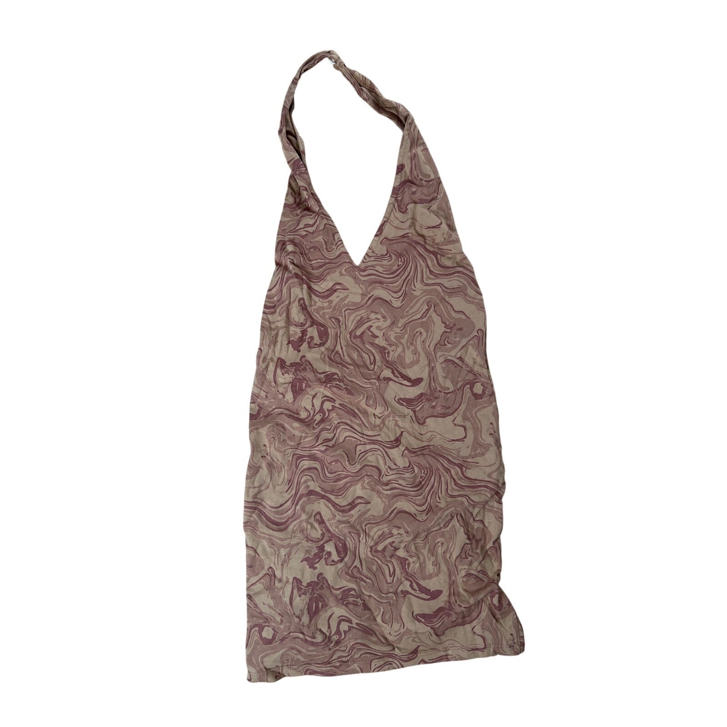 NWT Motel Rocks Brown Swirl Pattern Halter Backless Dress Size S