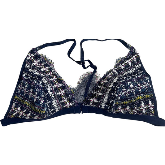 Victoria's Secret Body by Victoria Brallete XL Blue Floral Lace