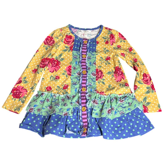 Matilda Jane Size 4 Floral Girls Setting Sun Tunic Top