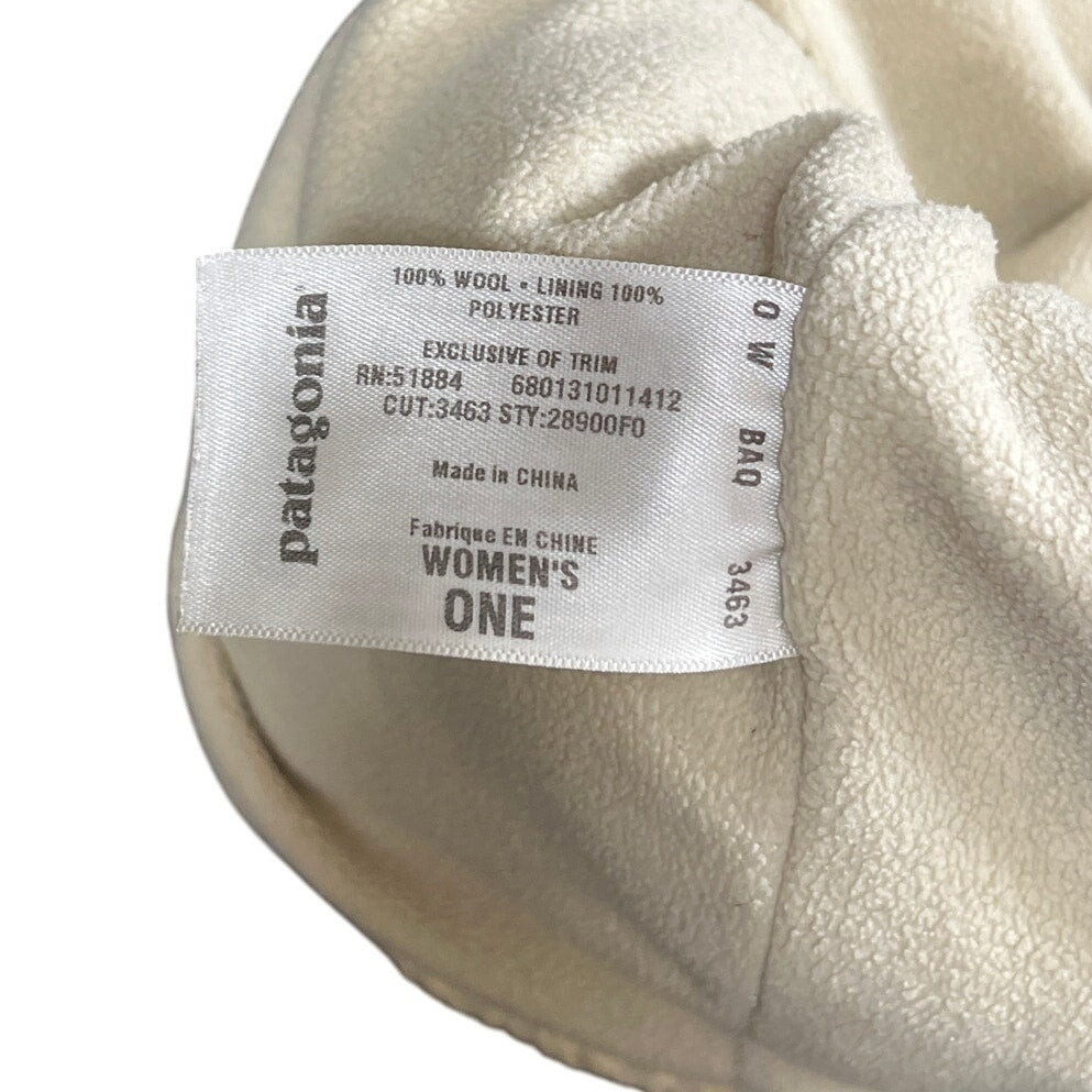 Patagonia Woven Beanie Blue & White Women's One Size