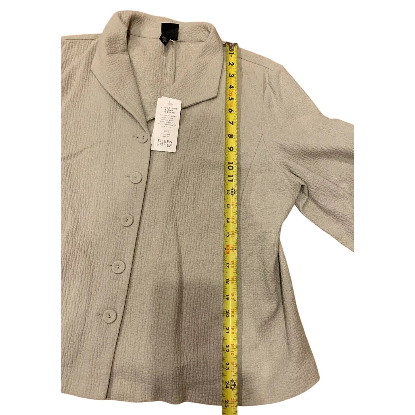 NWT Eileen Fisher Off-White Short Shaped Jacket Size XL - F8JC-J0536M - $298