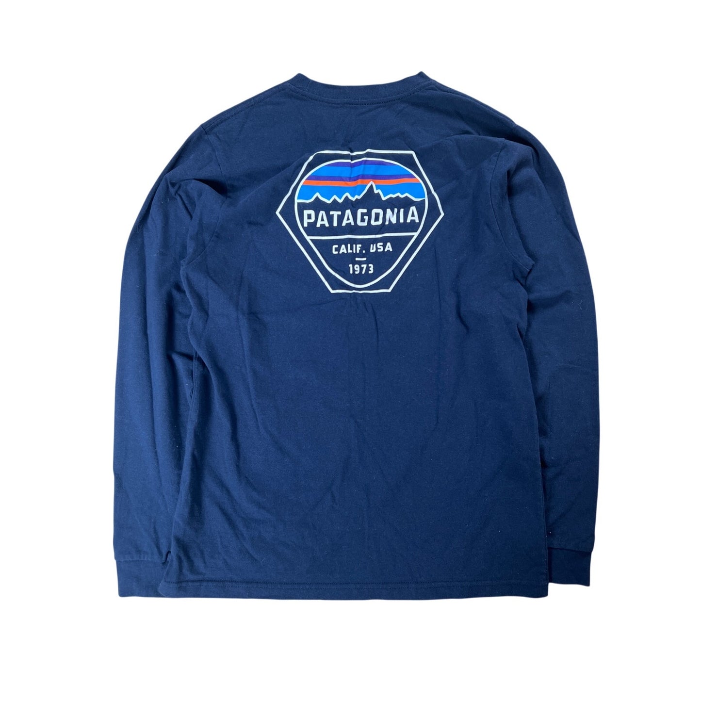 Patagonia Men Navy Blue Long Sleeve Top Size Small