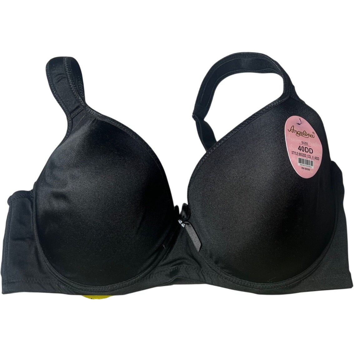 Angelina Underseam Adjustable Black Bra NWT 40DD