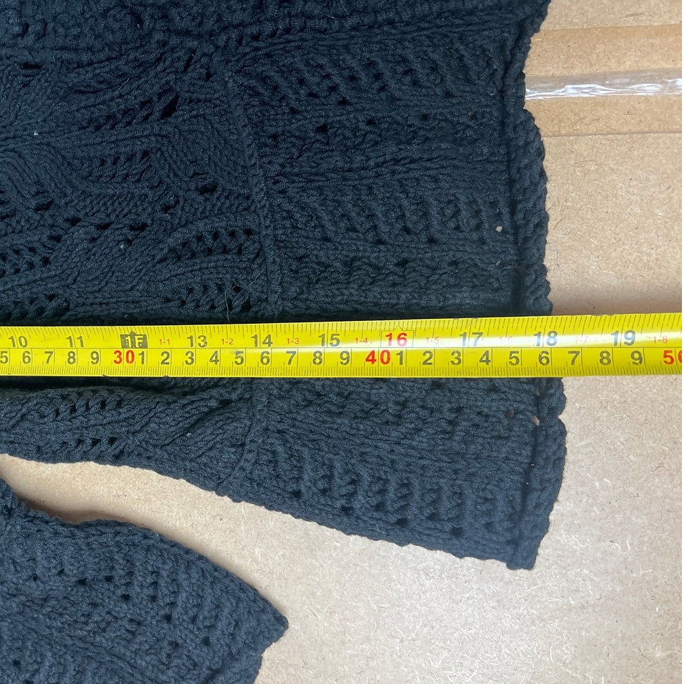Free People Women S Sweater Shirt Top Cardigan Black Knit Cotton