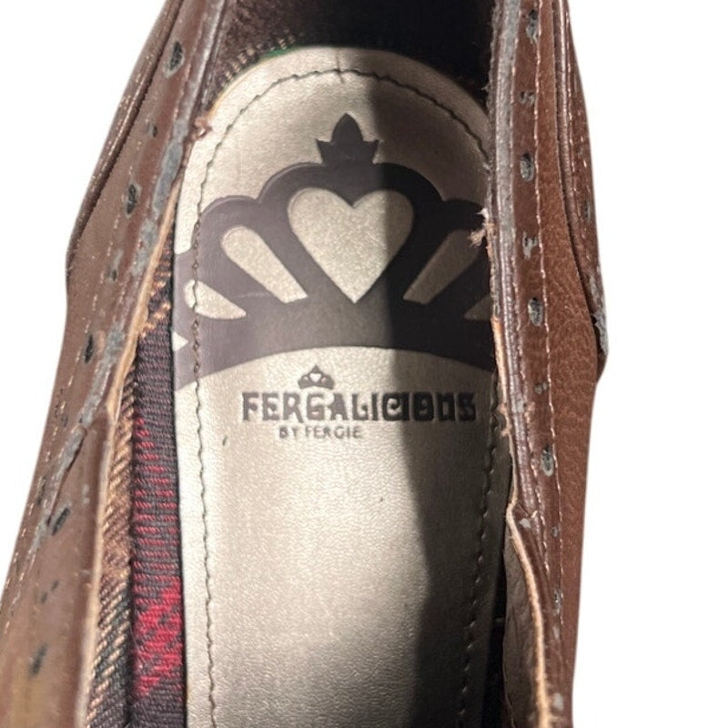 Fergalicious By Fergie Brown Lace-Up Heels Women's Size 10